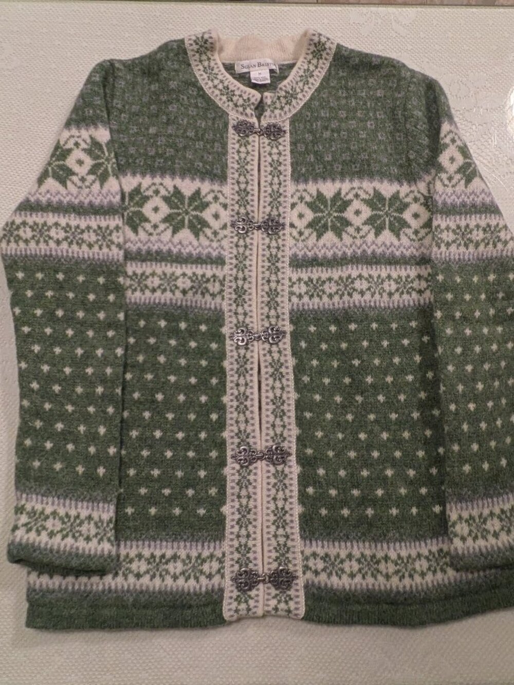 Susan Bristol VINTAGE Wool Cardigan Size M